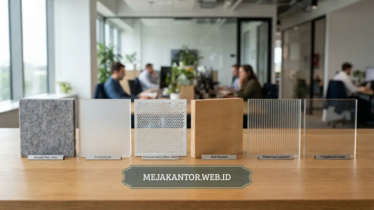 Perbandingan material partisi meja kantor