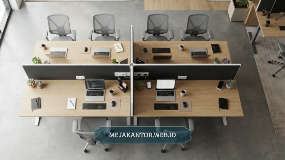 ide layout meja staff kantor modern