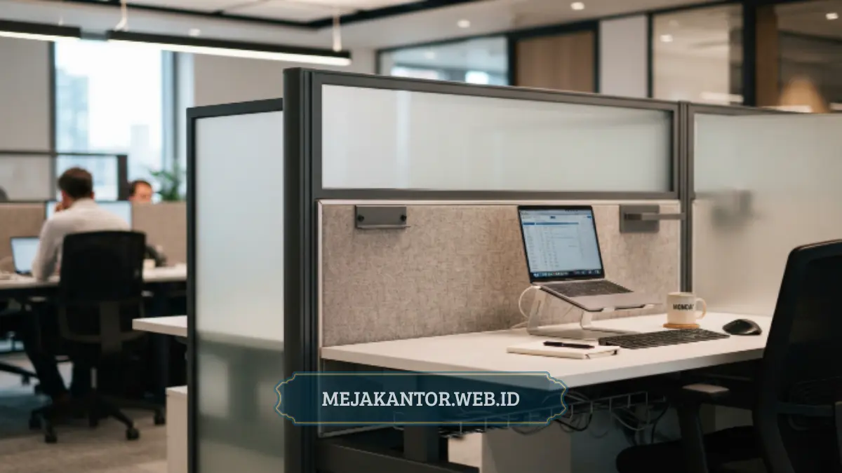 Partisi workstation di ruang kantor modern